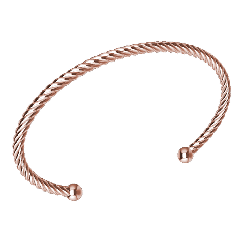 Twisted Rope Open Cuff Bracelet/Bangle