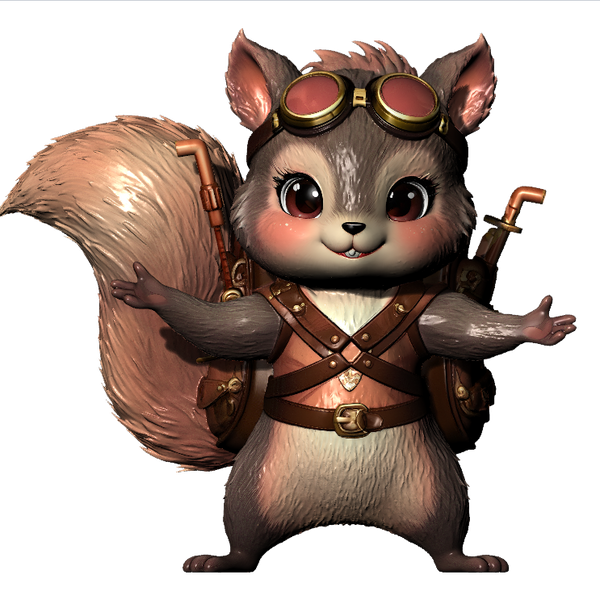 Steampunk Squirrel Tabletop Figure