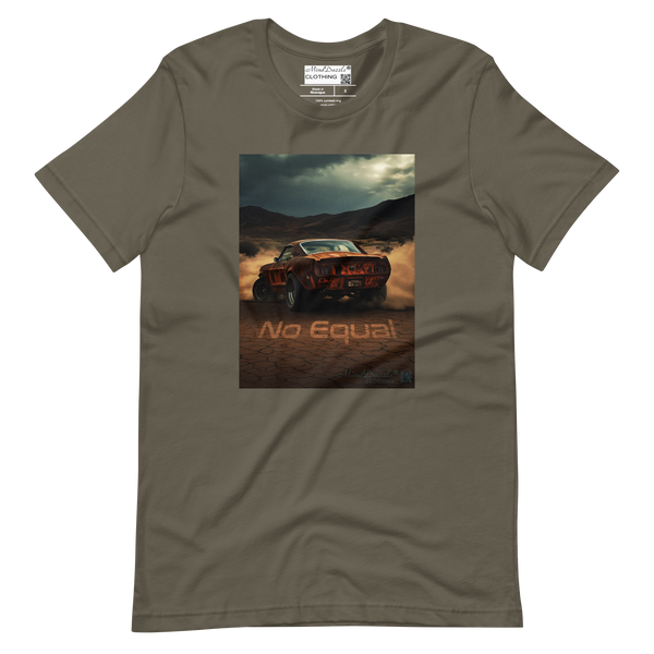 "No Equal" Vintage Car T-Shirt Boys/Men's: Color: Army Green