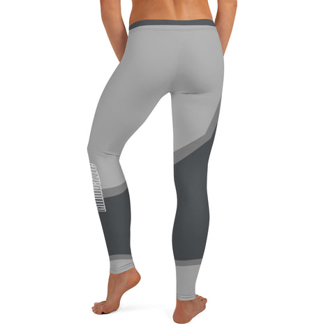 Color Block Leggings - Graphite / Ash Gray / Silver