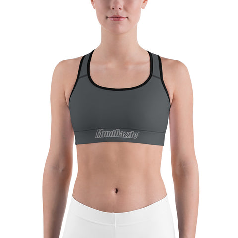 Solid Color Sports Bra - Graphite