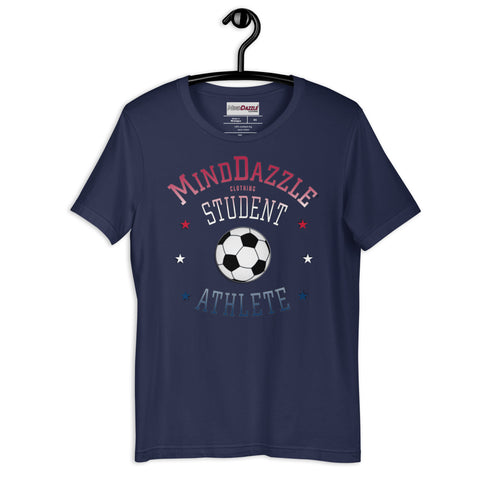 Student Athlete: Soccer: Red/White/Blue Text